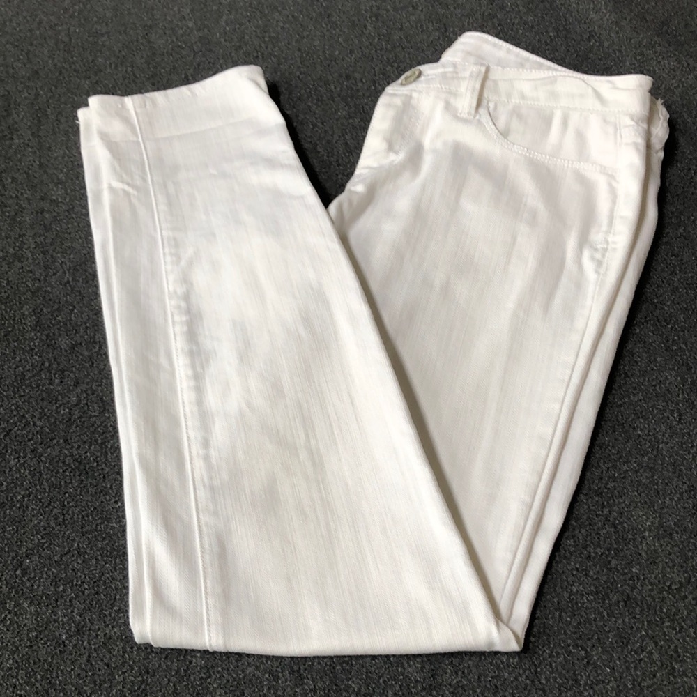 Aéropostale Juniors Low Cut White Ultra Skinny Denim Jeans 5 Pockets Size 3/4